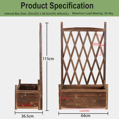 Large Raised Garden Bed Wooden Planter Box with Trellis – Your Ideal Outdoor Gardening Companion