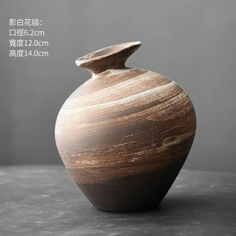 Elegant Simplicity: Japanese-Style Black Terracotta Vase