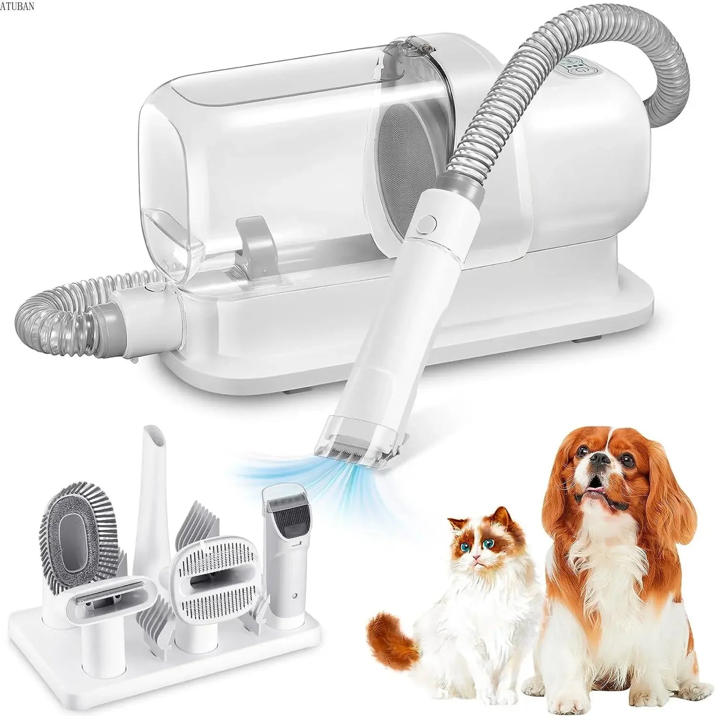 Dog Grooming Vacuum & Pet Grooming Kit with 2.3L Capacity