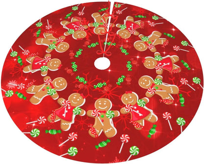 Gingerbread & Candy Christmas Tree Skirt