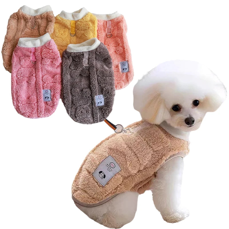 Winter Warm Dog Vest – Plush Sweater for Dogs & Cats