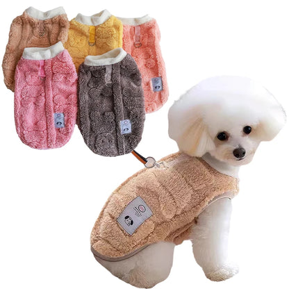 Winter Warm Dog Vest – Plush Sweater for Dogs & Cats