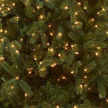 Pre-Lit 'Feel Real' Artificial Full Downswept Christmas Tree, Green, Douglas Fir, White Lights, Includes  Christmas Halloween