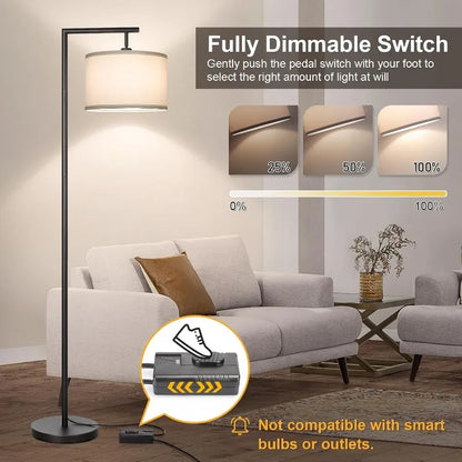 Modern Dimmable Floor Lamp with Adjustable Shade