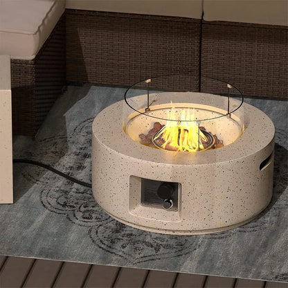 CozySpire 40,000 BTU Propane Fire Pit Table – Elegant, Portable Warmth!