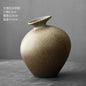 Elegant Simplicity: Japanese-Style Black Terracotta Vase