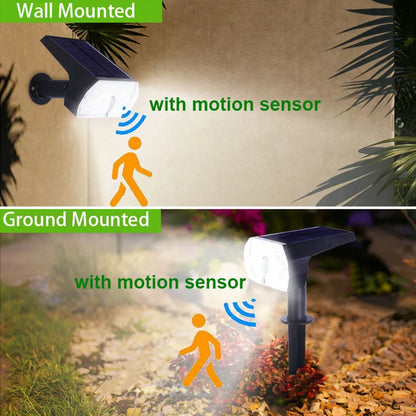 3 Modes LED Solar Spotlights with Motion Sensor