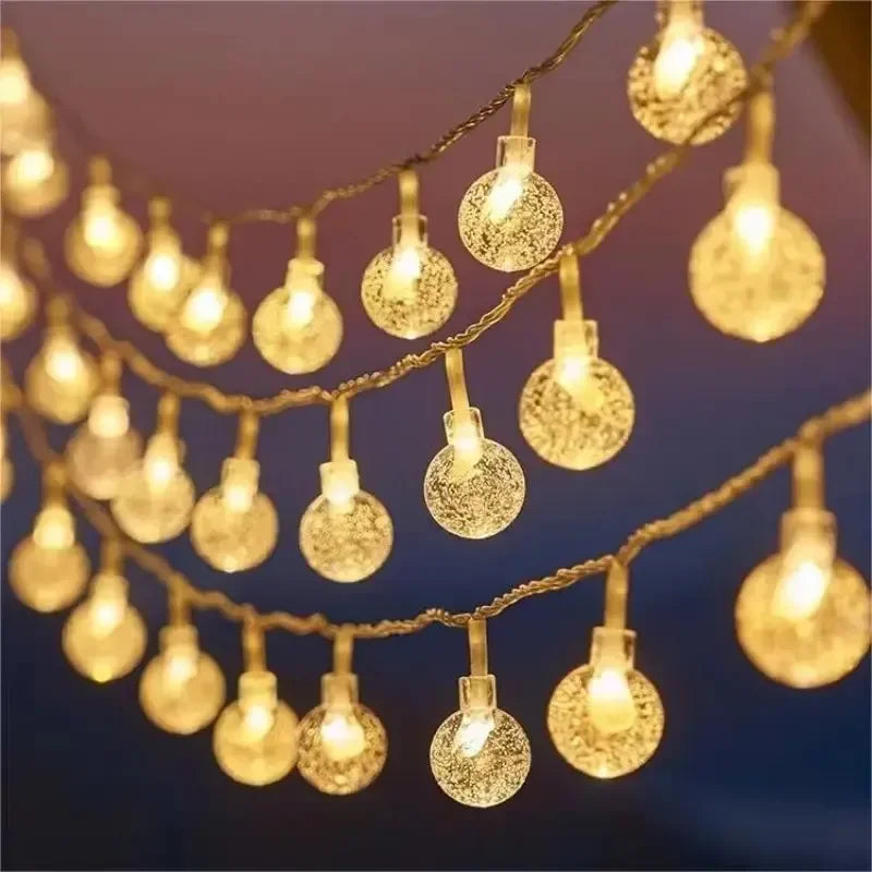 Christmas Decoration for Home Christmas Lights Snowflake String Lights Fairy LED Lamp New Year 2025 Tree Garden Noel 6