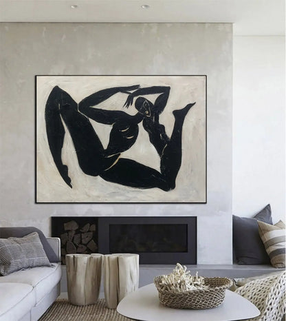 Figurative Minimalist Abstract Handmade Canvas Wall Art