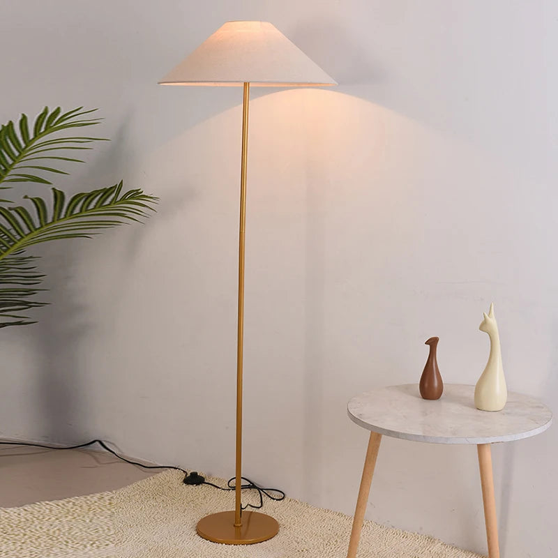 Nordic Modern Floor Lamp - Creative LED Fabric Hat Design