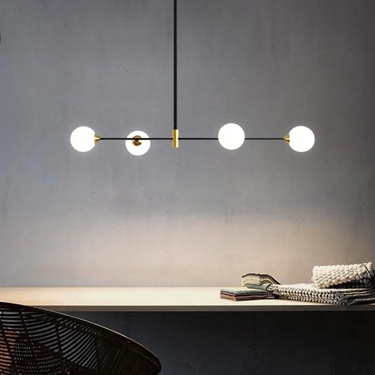 Modern Glass Ball Pendant Chandelier | Minimalist Hanging Light for Home Decoration