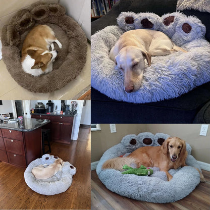 Fluffy Plush Dog Bed – Cozy Cushion for Dogs & Cats