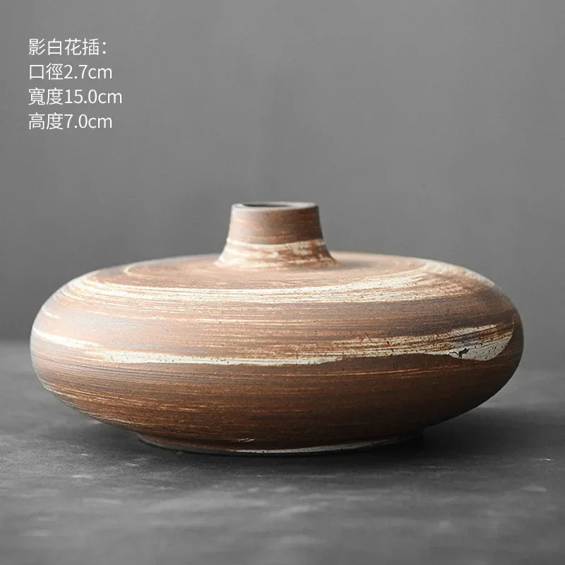 Elegant Simplicity: Japanese-Style Black Terracotta Vase