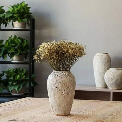 Timeless Elegance: Retro Ceramic Vase with Antique Finish