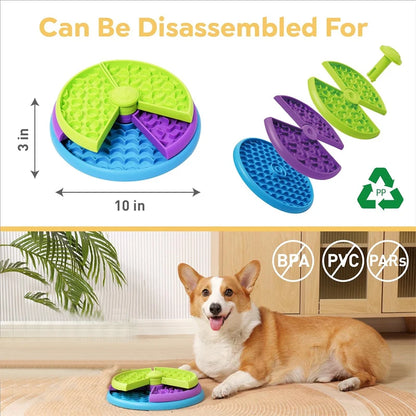 Pet Slow Food Bowl – 3-Layer Puzzle Feeder for Dogs