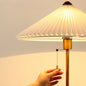 Wood LED Floor Lamp with Fabric Lampshade