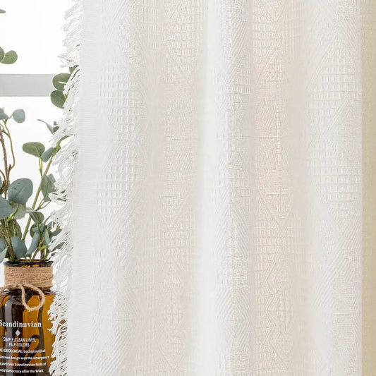 Stylish Boho Tassel Curtain - 1 Panel, 130cm