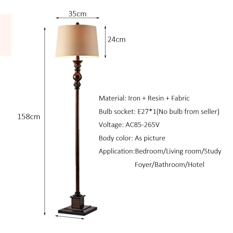 Nordic Retro Floor Lamp for Living Room or Bedroom