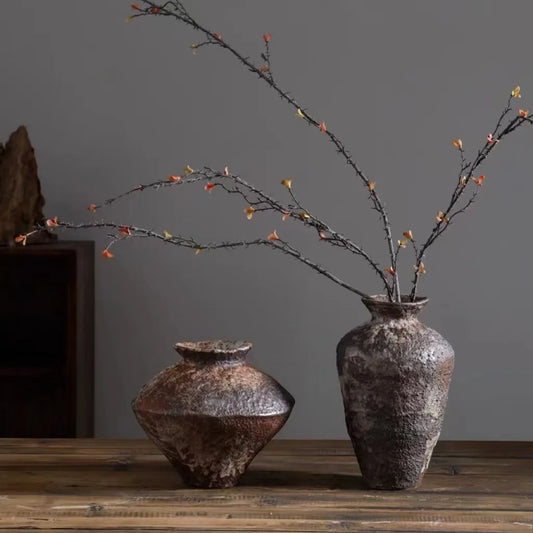 Pottery Pot Vase – A Retro Zen Touch for Your Home Decor