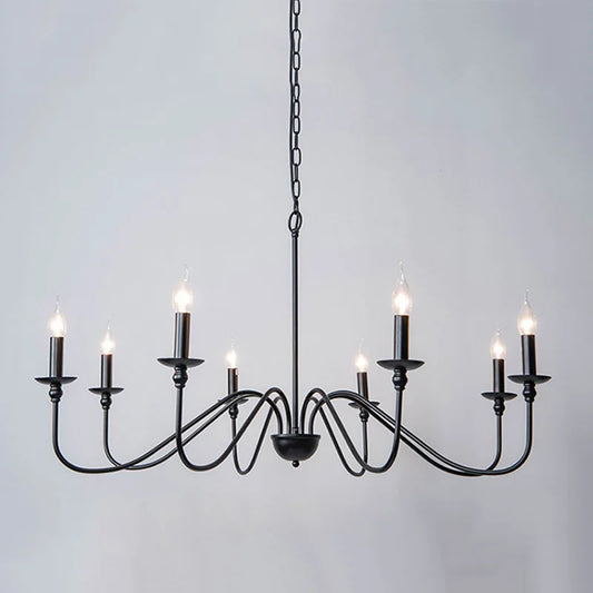 Modern Minimalist 8-Head Candlelight Chandelier