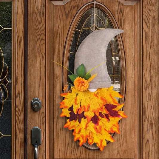 Whimsical Faceless Old Man Fall Wreath – Harvest & Thanksgiving Decor