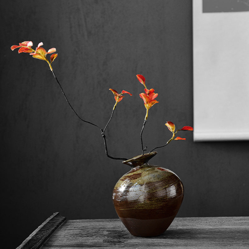 Elegant Simplicity: Japanese-Style Black Terracotta Vase