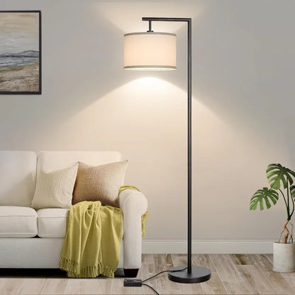 Modern Dimmable Floor Lamp with Adjustable Shade