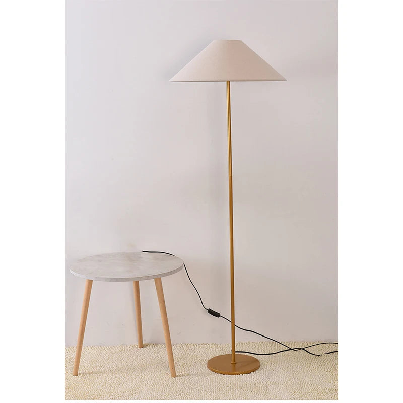 Nordic Modern Floor Lamp - Creative LED Fabric Hat Design