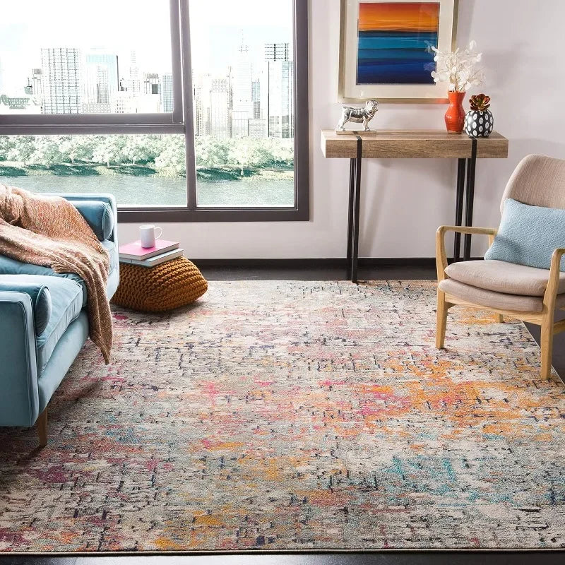 Safavieh Modern Abstract Area Rug – Non-Shedding, Easy-Care Rug for High-Traffic Spaces