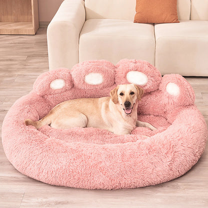 Fluffy Plush Dog Bed – Cozy Cushion for Dogs & Cats