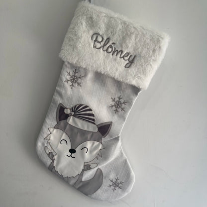 Personalized Snowy White Christmas Stocking