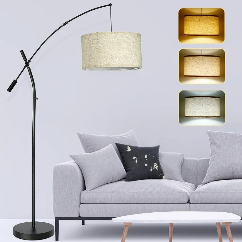 Arc Floor Lamp with Modern Adjustable Swing Arm