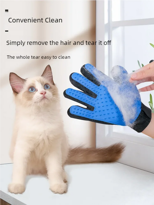 Pet Hair Remover Gloves – Grooming and Massage Tool for Cats & Dogs