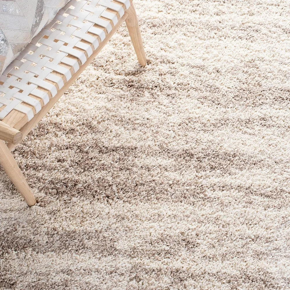 Safavieh Hudson Shag Collection Area Rug – Luxuriously Plush Ivory & Beige Modern Design