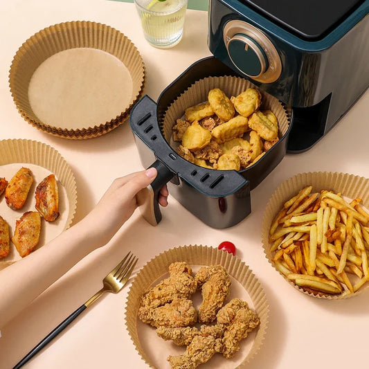 50-Piece Disposable Paper Air Fryer Tray Set