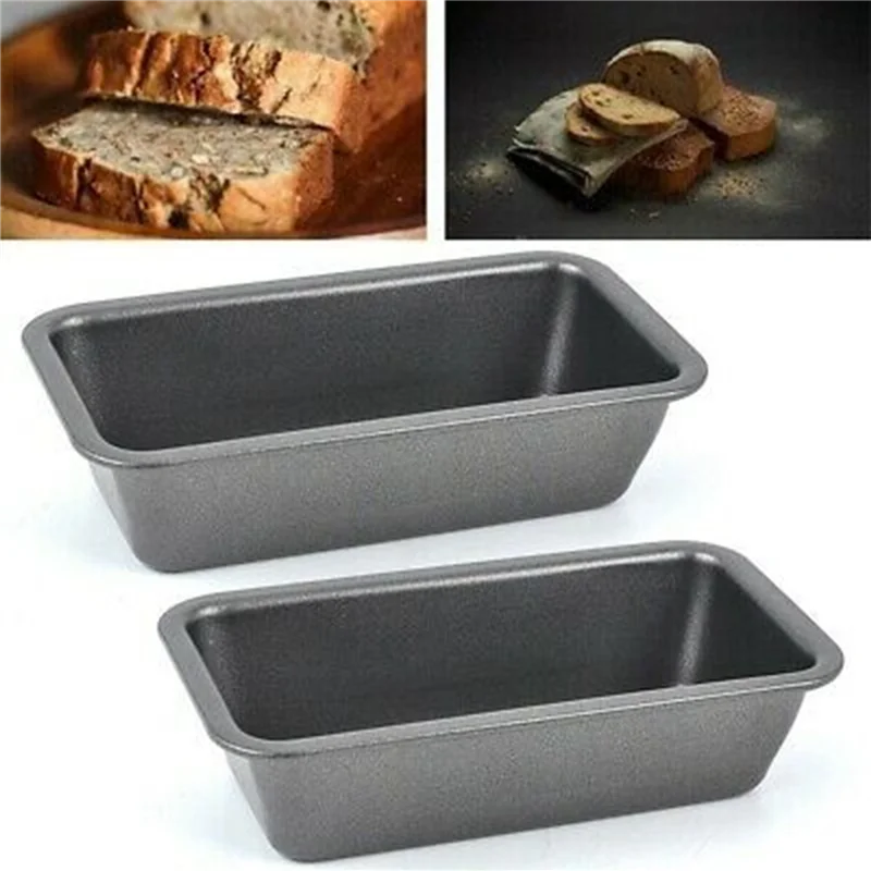 2Pcs Nonstick Carbon Steel Bread Pans for Baking - Loaf Tray Mold