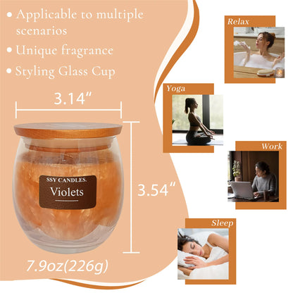 Glass Aroma Candle Long-lasting fragrance Smokeless Handmade Soy Wax Aroma Candle Indoor Aroma Creative Gift Candle