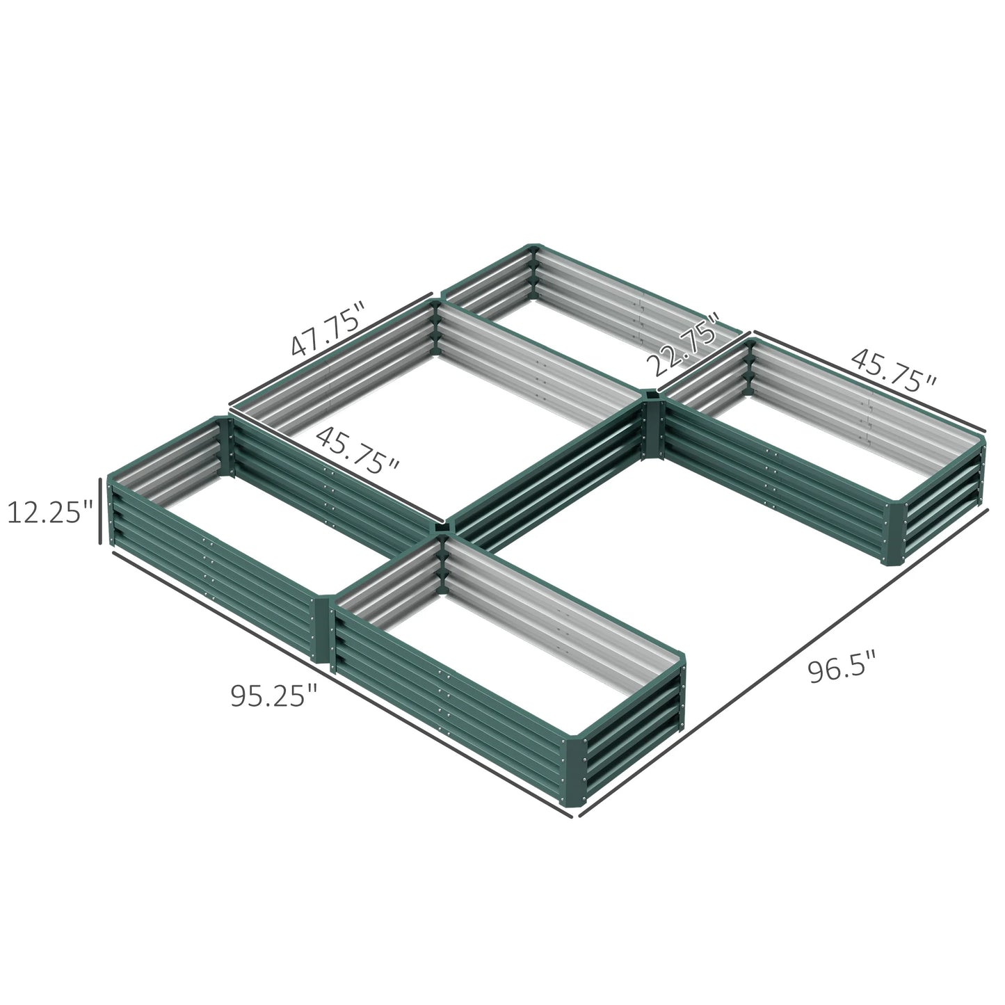 Outsunny 8 X 8' Raised Garden Bed Set – Your Perfect Outdoor Gardening Solution