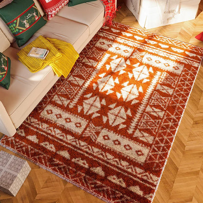 Bohemian Style Plush Carpet - Ethnic Retro Lounge Rug