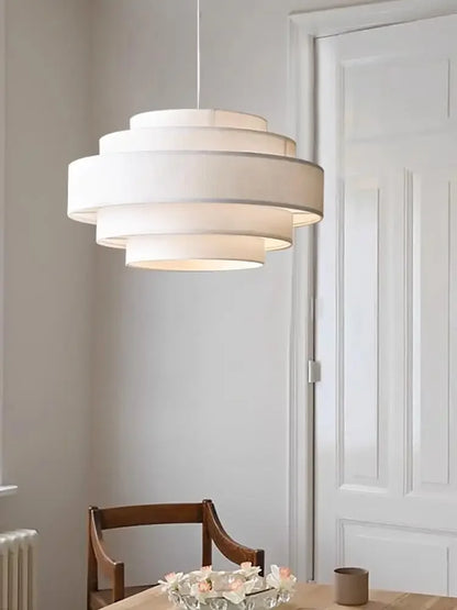 Elegant Wabi-Sabi Cloth LED Ceiling Chandelier