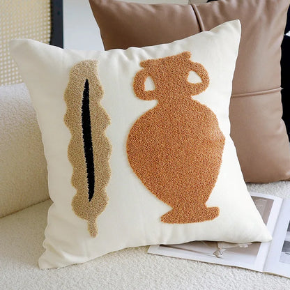 Chic Retro White Knotted Pillow Covers - 9 Unique Styles for a Cozy, Stylish Home