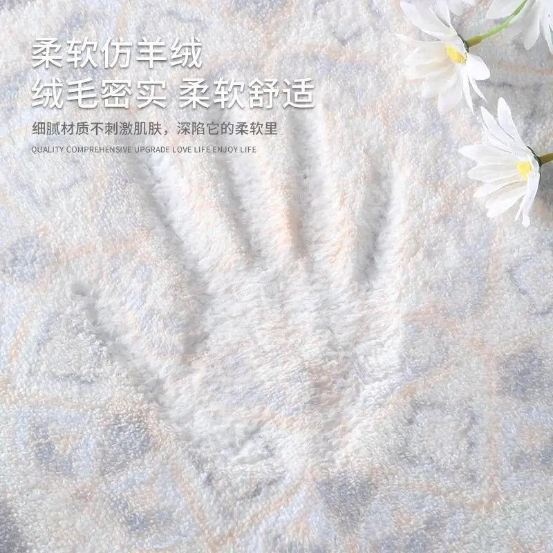 Irregular Flower Pattern Bedside Carpet