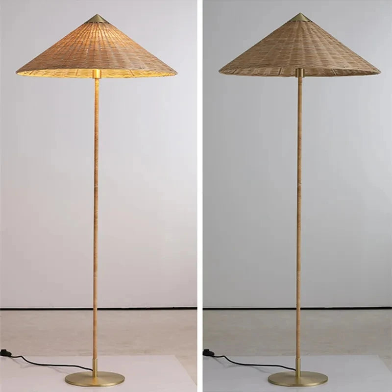 YSL Handmade Rattan Woven Floor Lamp – Natural Elegance Meets Modern Lighting