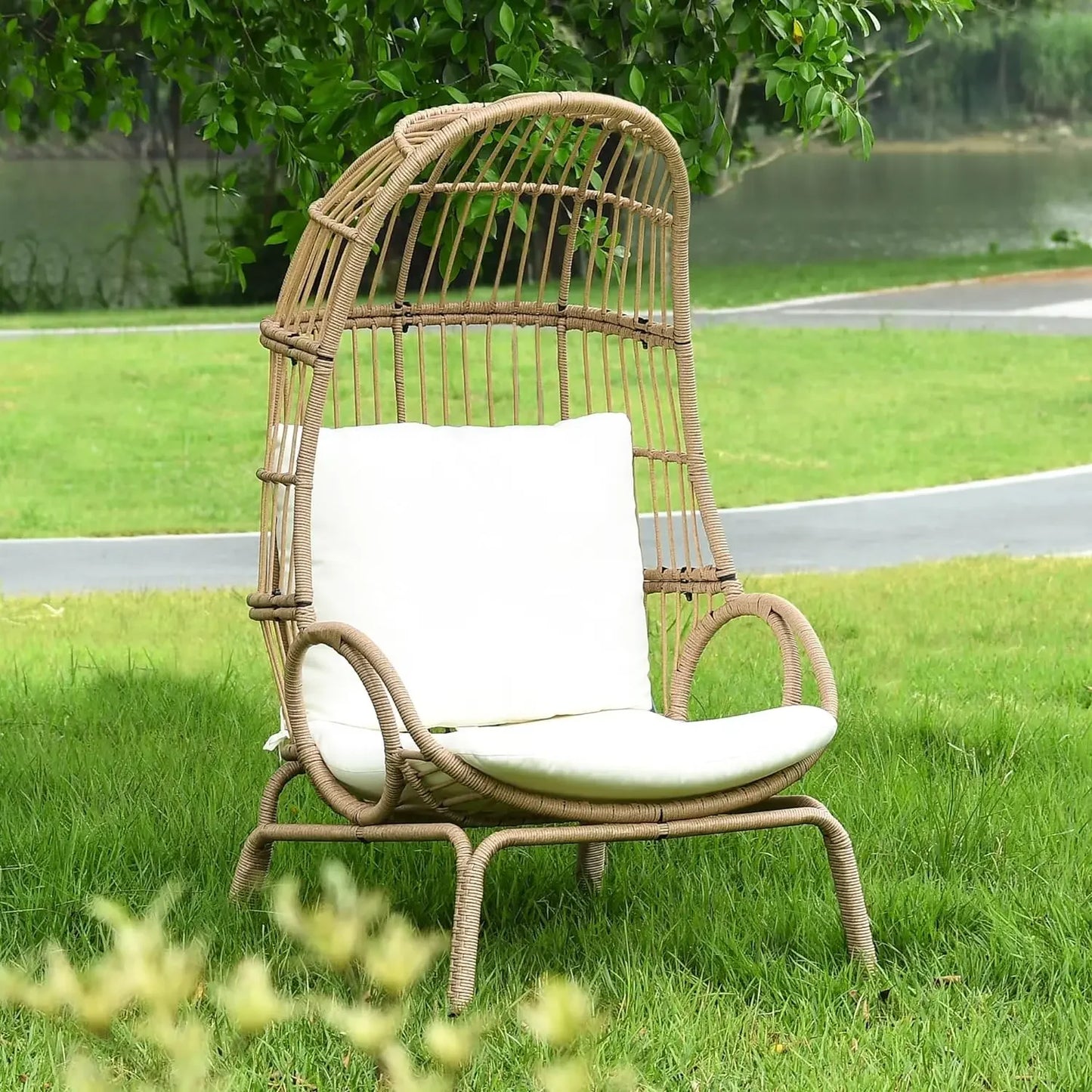 Elevate Your Space with the Outdoor Narrow Wicker Egg Chair