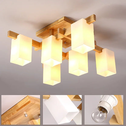 Nordic Wood LED Ceiling Light – Elegance Meets Natural Warmth