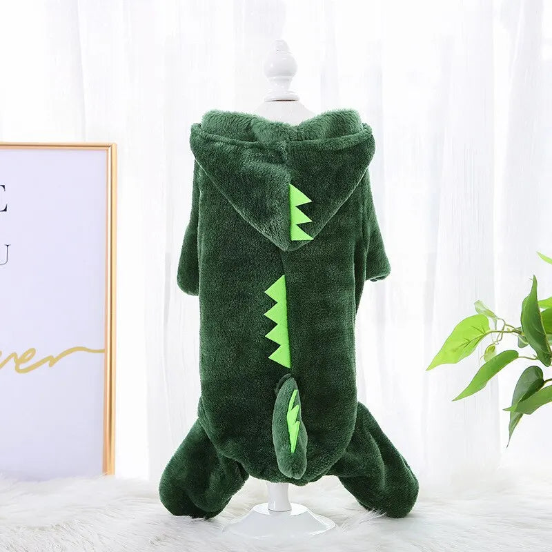 Dinosaur-Themed Pet Hoodie – Cozy & Cute for Dogs and Cats