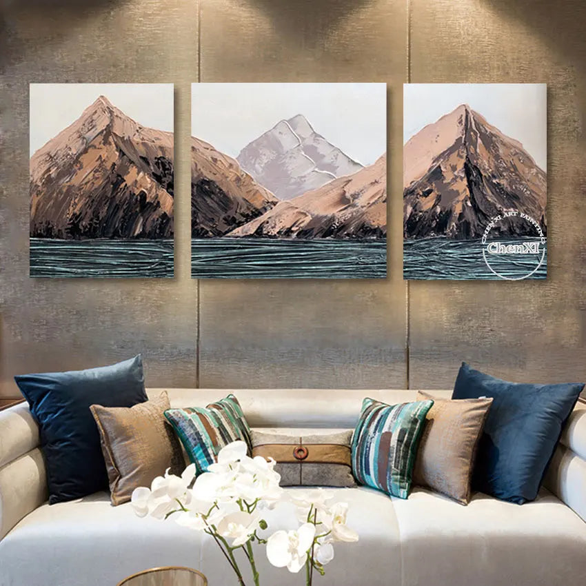 Quality Mountain Artwork Handmade Oil Painting Art On Canvas Large Contemporary For Wedding Unframed Hot Sale Wall Decoration