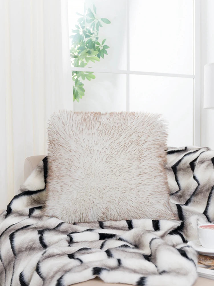 Luxurious Faux Fur Pillow Cushion Case Cover