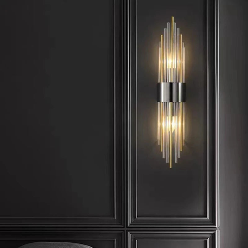 Elegant Clear Crystal LED Wall Sconce