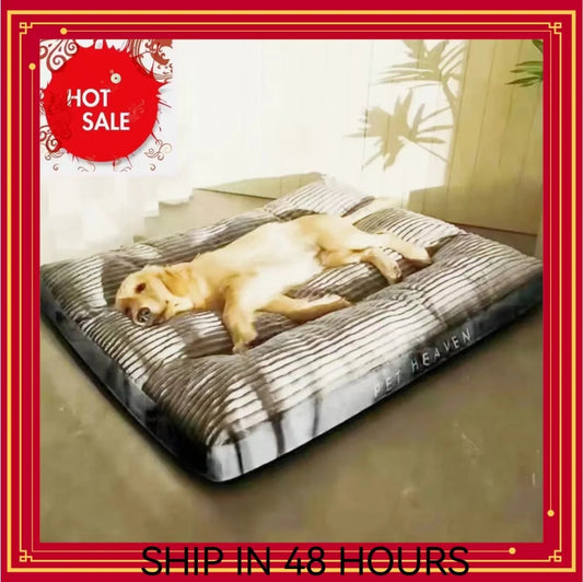 Cozy Corduroy Dog Bed – Washable Comfort for All Seasons